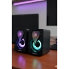 Polygold PG-1046 Mini Dijital 2.0 Multimedia USB RGB Aydınlatmalı Stereo Hoparlör Seti