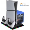 Hepu TP5-3570 PS5 Soğutucu Şarj Standı | DualSense Şarj RGB Işık 3 Fan Hızlı Dock İstasyonu
