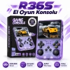 R36S Beyaz Retro El Oyun Konsolu 3.5 Inç IPS Ekran 64GB Retro Oyun Konsolu