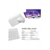 Steep Solid Magic Beyaz Şarjlı Bluetooth Klavye Mouse Set