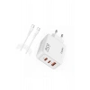 Hepu HP-C37 Yeni Nesil GAN 65W 2X Type-C USB-C PD+1X USB QC Hızlı Şarj Adaptörü
