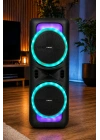 Hepu HP-118 8 İnç Bluetooth Partybox Hoparlör - 15W Işıklı, Mikrofonlu Ses Sistemi