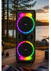 Hepu HP-118 8 İnç Bluetooth Partybox Hoparlör - 15W Işıklı, Mikrofonlu Ses Sistemi
