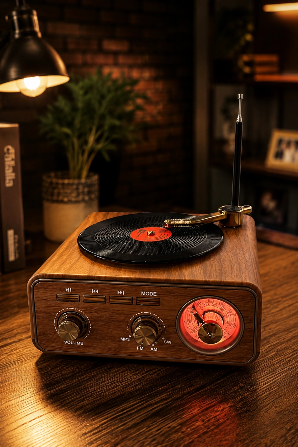 Meier MD-1317BT Nostaljik Görünümlü Bluetooth Hoparlör ve 3 Bantlı Şarjlı Radyo