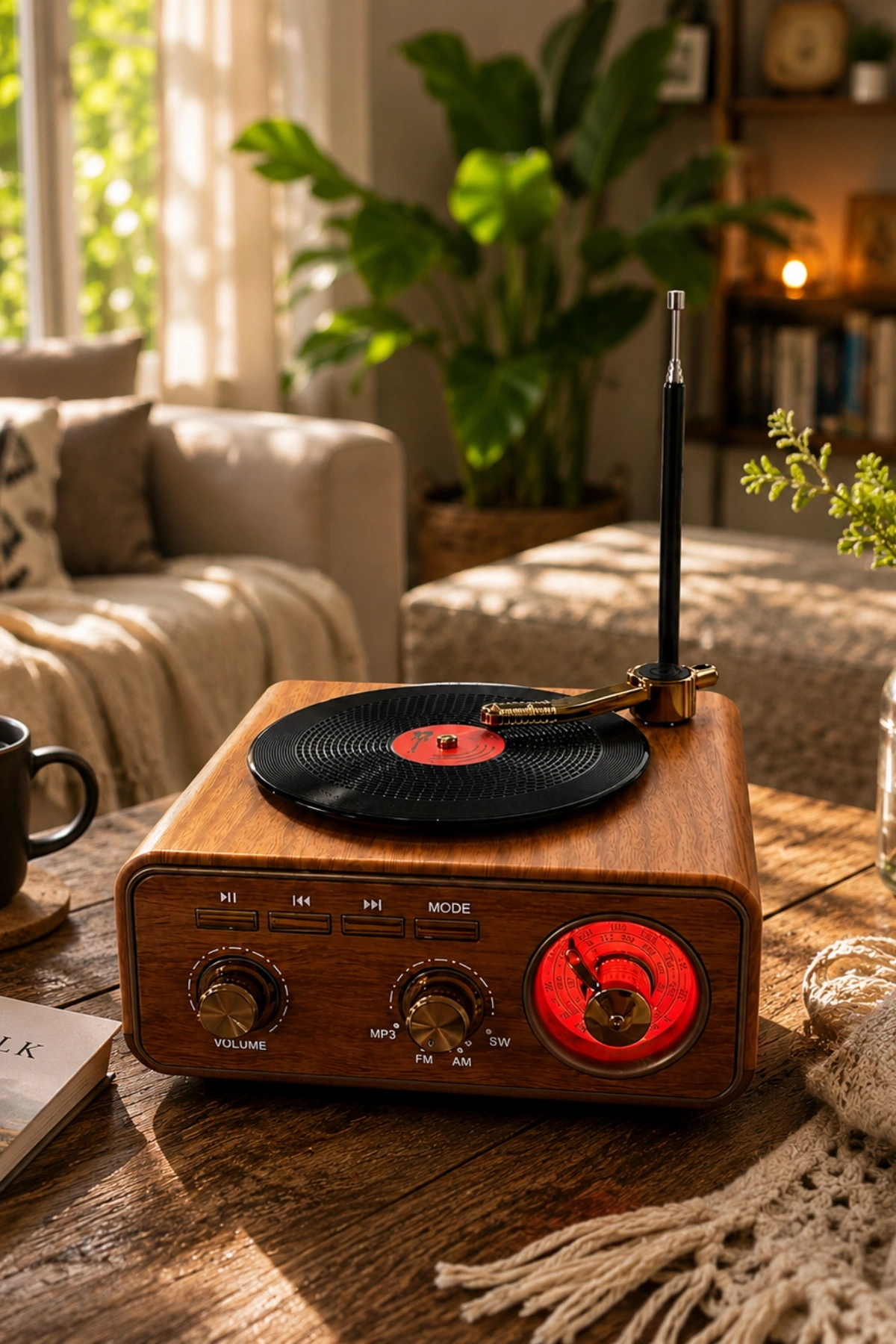 Meier MD-1317BT Nostaljik Görünümlü Bluetooth Hoparlör ve 3 Bantlı Şarjlı Radyo