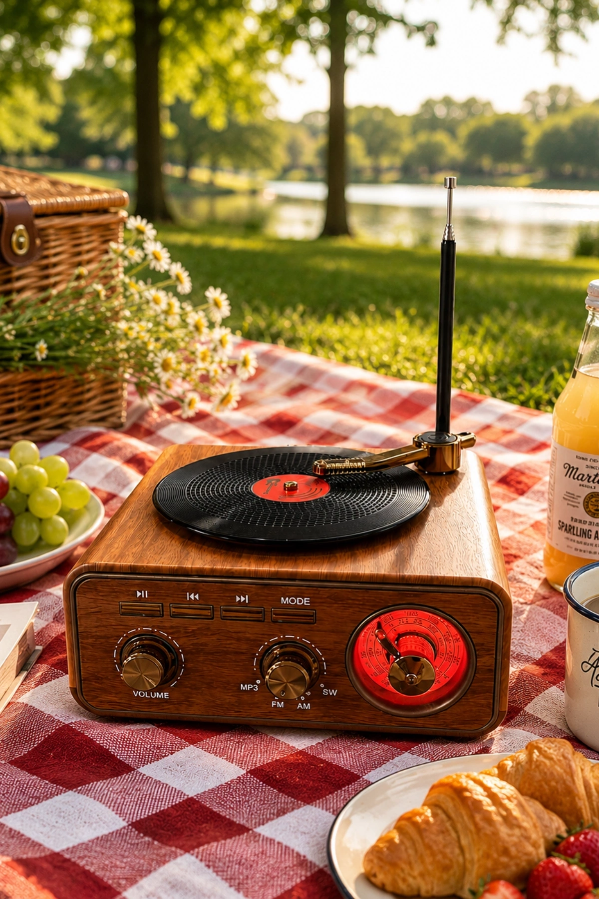 Meier MD-1317BT Nostaljik Görünümlü Bluetooth Hoparlör ve 3 Bantlı Şarjlı Radyo