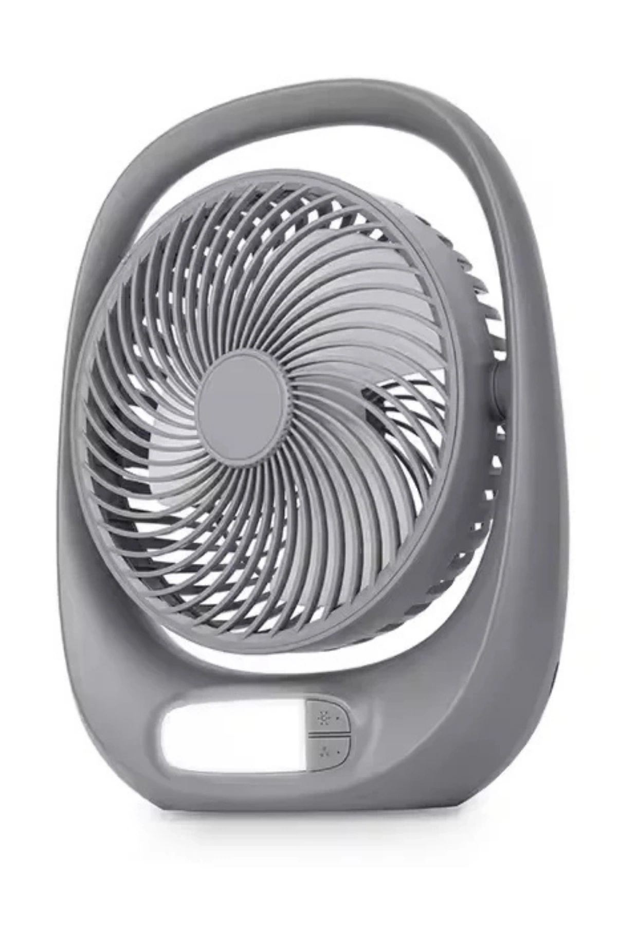 Auhma Aufn01 7 İnç Şarjlı Masaüstü Vantilatör LED Işıklı Sessiz 3 Kademeli