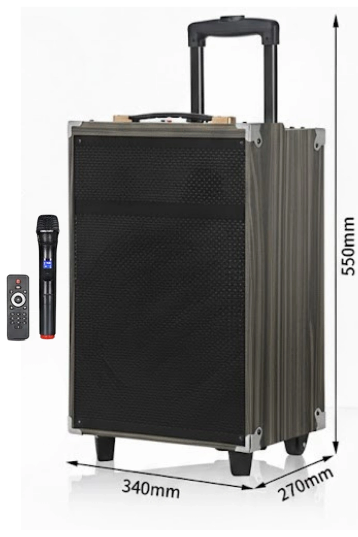 Hepu Hp-904 Partybox Bluetooth Hoparlör 12 Woofer 40W Güç 1 Kablosuz Mikrofon Kumanda