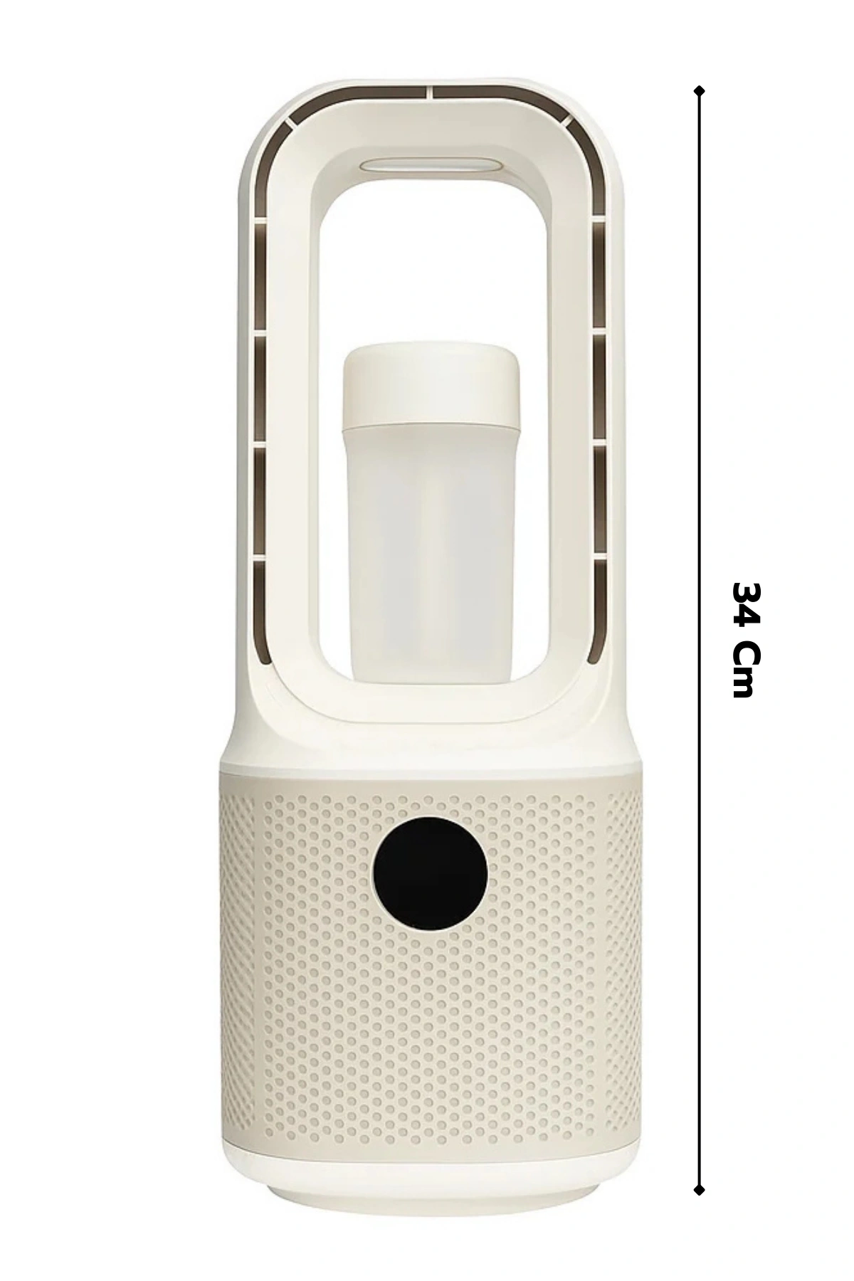 Hepu Hp-F27 Beyaz Dijital Ekranlı Sessiz Masaüstü Kule Vantilatör | 9 Kademeli Hız Type-C Şarjlı Taşınabilir Mini Fan