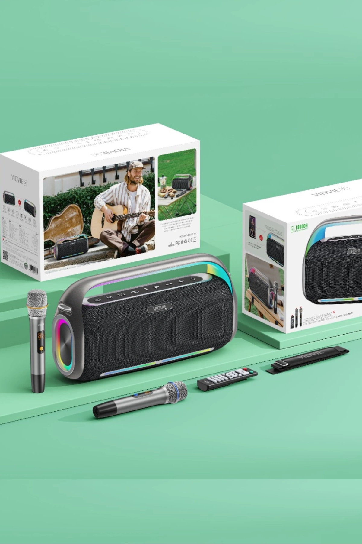 VIDVIE Xl-SP920 Şarjlı 2 Mikrofonlu 200W Bluetooth Hoparlör