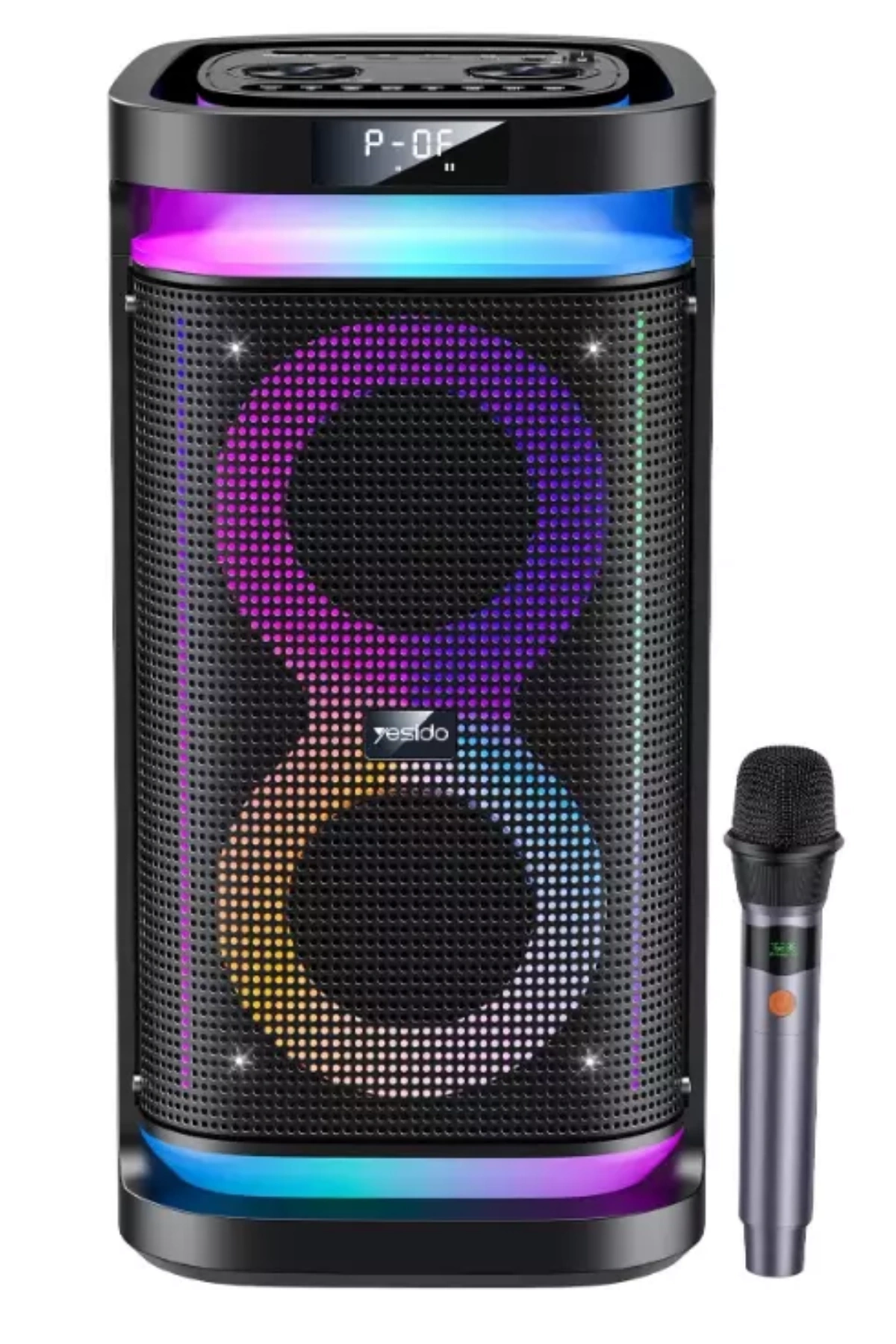 Yesido YSW29 Bluetooth RGB Işıklı Kablosuz Taşınabilir Hoparlör | 40W | Mikrofonlu | 4400mAh | 7 Renk Modu