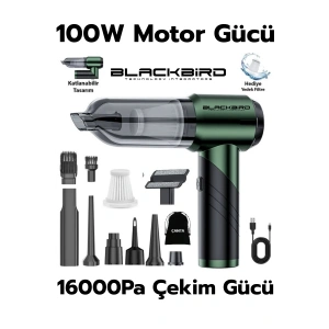 Blackbird MK-5802 16000PA Katlanabilir Kablosuz Araç Süpürgesi | 3 Kademeli Güç | Şarjlı El Süpürgesi