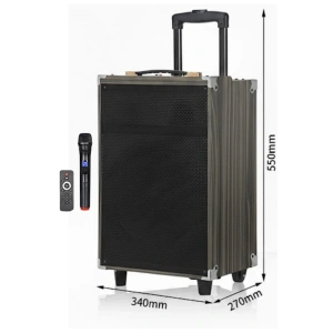 Hepu Hp-904 Partybox Bluetooth Hoparlör 12 Woofer 40W Güç 1 Kablosuz Mikrofon Kumanda