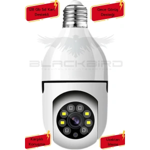 O-kam Pro Okam-4045 | Tek Lensli 360 WiFi Akıllı Ampul Kamera | 2MP+2Mp