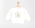 NK Kids Krem Kız Bebek Sarmaşık Sweat