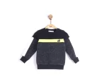 NK Kids Siyah Erkek Bebek Trikolu Sweat