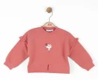 NK Kids Coral Kız Bebek Baykuş Sweat