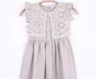 NK Kids Krem Kız Çocuk Damla Elbise