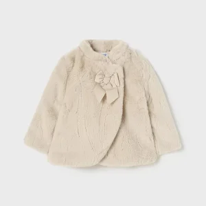 Mayoral Krem Kız Bebek Kürk Mont