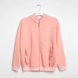 Nanica Kids Pembe Kız Bebek Kapşonlu Sweat