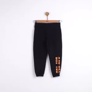 NK Kids Siyah Oranj Kız Çocuk Eşofman Alt