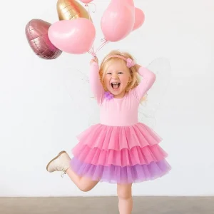 LİTTLE LUNE Kız Çocuk Pembe Elbise