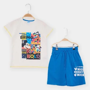 Disney Ekru Erkek Çocuk Mıckey 2li Takım