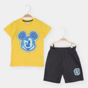 Disney Sarı Erkek Çocuk Mıckey 2li Takım