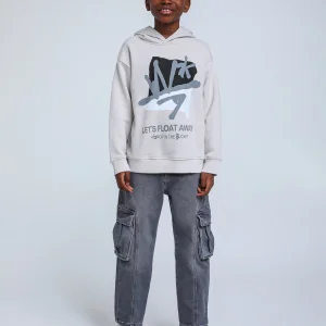 Jack Lions Gri Erkek Çocuk Kapşonlu Sweat