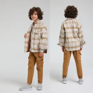 Jack Lions Krem Erkek Çocuk Oduncu Gömlek