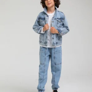 Jack Lions Mavi Unisex Çocuk Kot Ceket