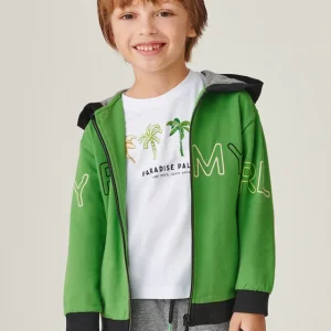 Mayoral Beyaz Erkek Çocuk Palmiyeli T-Shırt