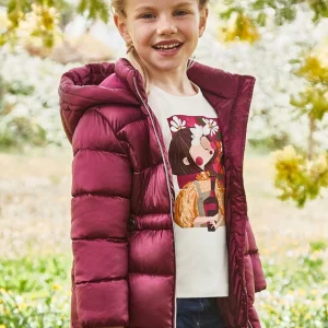 Mayoral Bordo Kız Çocuk Parlak Mont