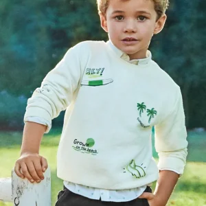 Mayoral Ekru Baskılı Erkek Çocuk Sweat