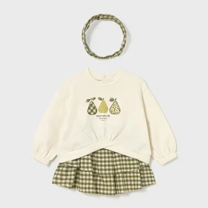 Mayoral Kız Bebek Bandanalı Etekli Üçlü Takım