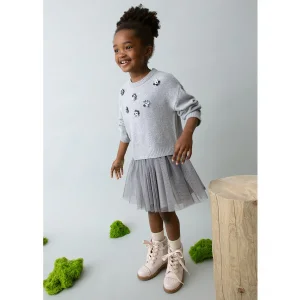 Mayoral Kız Çocuk Gri Sürpriz Elbise