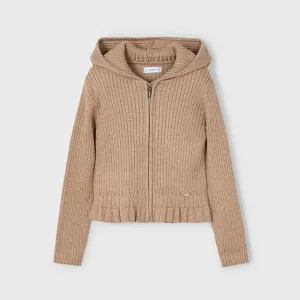 Mayoral Kız Çocuk Kapüşonlu Simli Triko Hırka