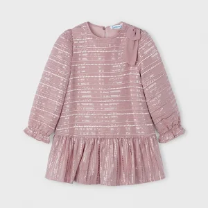 Mayoral Pudra Kız Çocuk Payetli Elbise