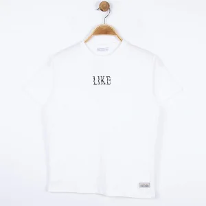 NK Kids Ekru Erkek Çocuk Like T-Shırt