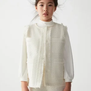 NK Kids Ekru Kız Çocuk İnci Yelek