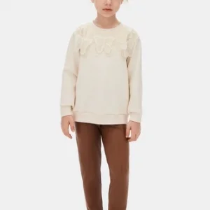 NK Kids Kız Çocuk Kelebek İşlemeli Sweat