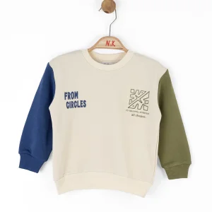 NK Kids Krem Erkek Bebek Kartal Sweat