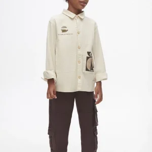 NK Kids Krem Erkek Çocuk Sarmal Gömlek