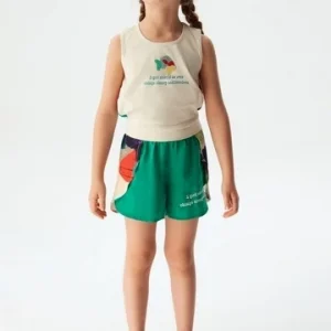 NK Kids Yeşil Kız Çocuk Mozaik Şort