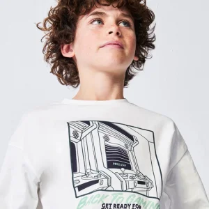 Nukutavake Beyaz Lacivert Erkek Çocuk İnce Sweat