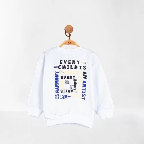 NK Kids Beyaz Erkek Bebek Sweat