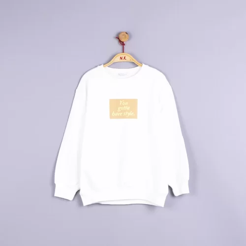 NK Kids Ekru Kız Çocuk Sweat