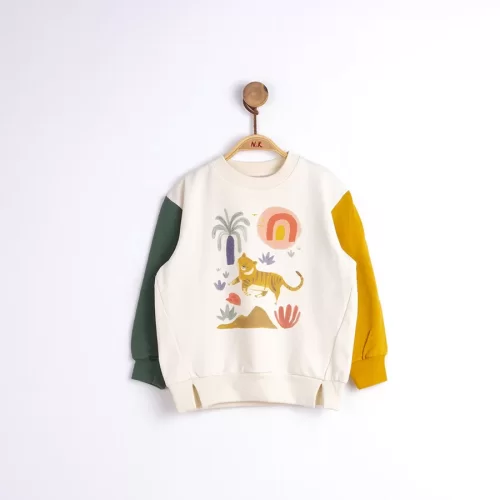 NK Kids Krem Sarı Erkek Bebek Sweat