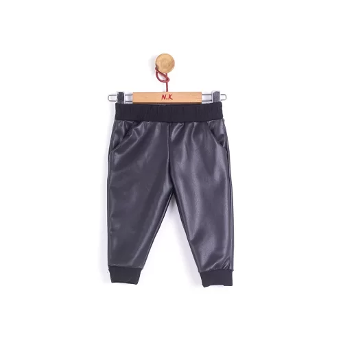 NK Kids Siyah Kız Bebek Deri Pantolon