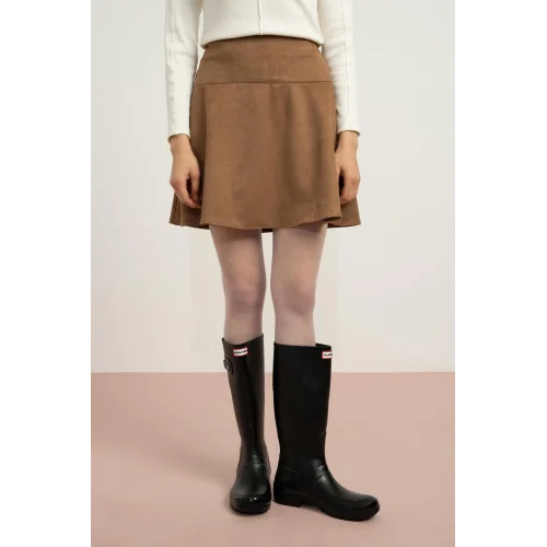 Loco Loco Kız Çocuk Süet Volanlı Etek